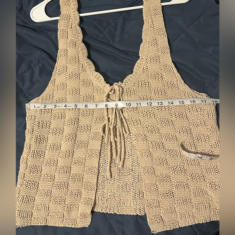 Knit Tie Front Tank - Picture 5 of 5